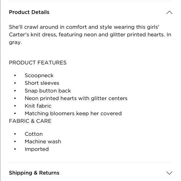 Carter’s heart dress and bloomers - Picture 3 of 4